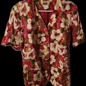 Leslie Fay Sportswear Petite Floral Print Blazer - Size 10